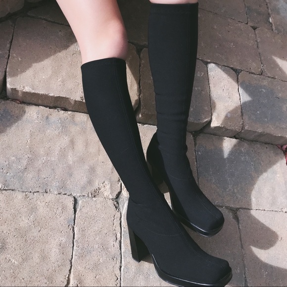 SOLD || VTG Go-Go Sock Boot W/ Square Toe - Picture 7 of 8